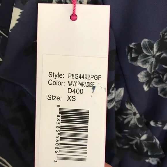 Parker Floral Ruffled Hi Low Midi V-Neck Dress - Picture 6 of 11